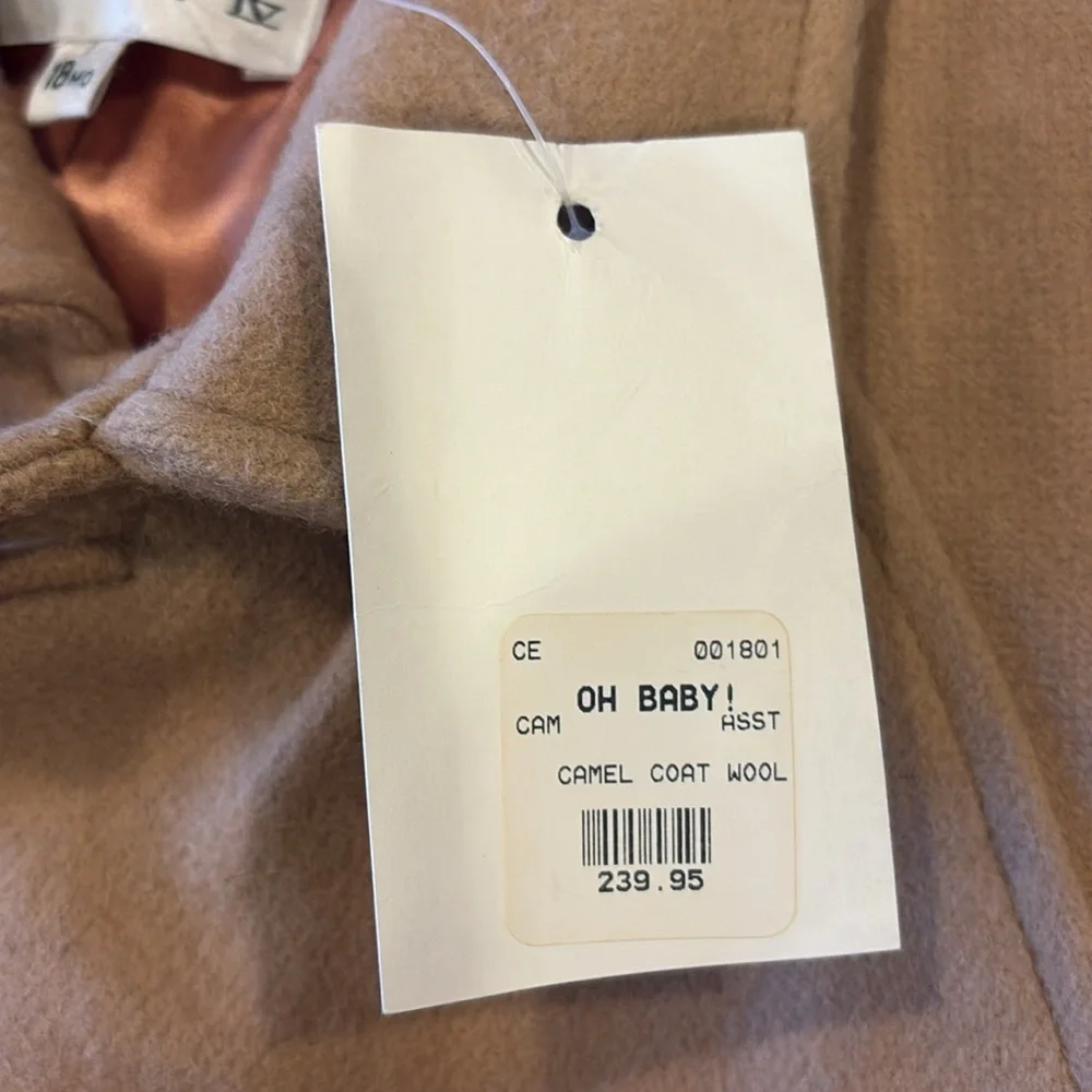 Harry IV Kids 18 Month Camel Wool Coat NWT